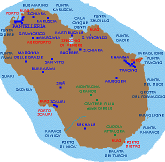 Pantelleria mappa